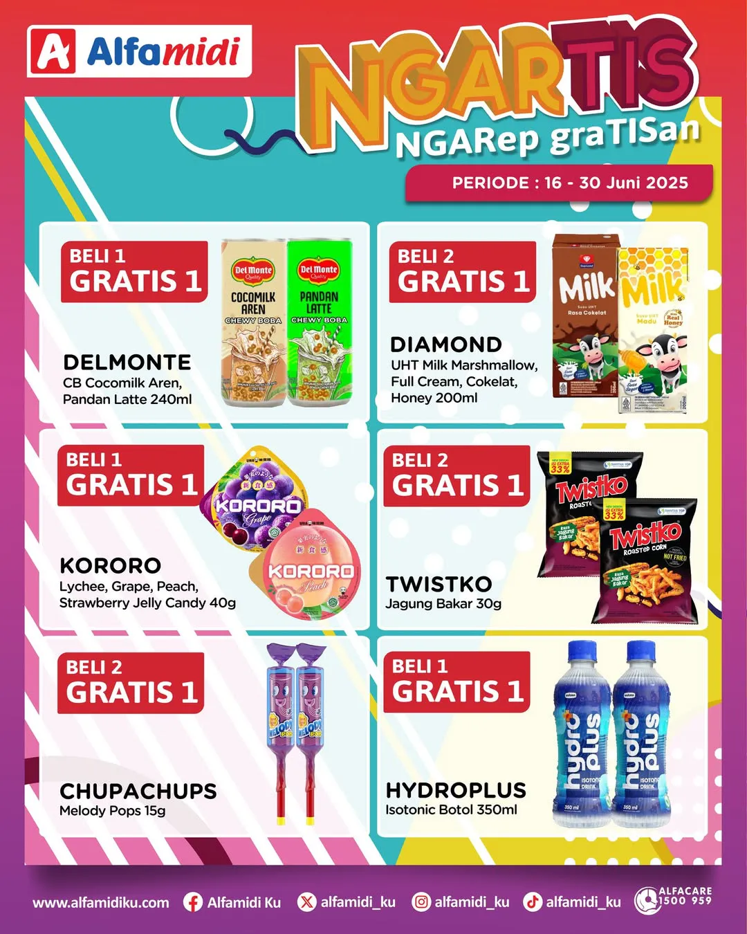 Promo Alfamidi Ngartis (Ngarep Gratisan) Periode 16-30 Juni 2025