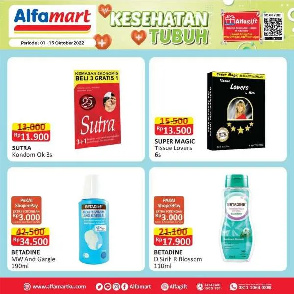 Promo Alfamart Kesehatan Tubuh Periode 1-15 Oktober 2022