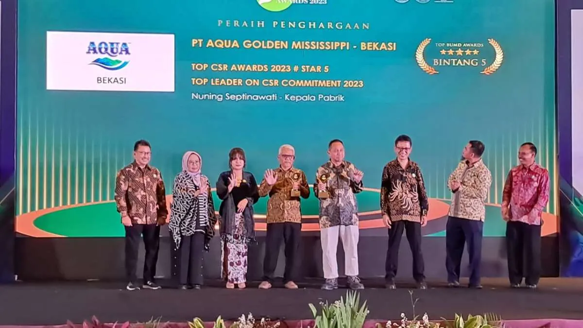 Raih Top CSR Award 2023, Sembilan Pabrik AQUA Komitmen Lestarikan Sumber Daya Air