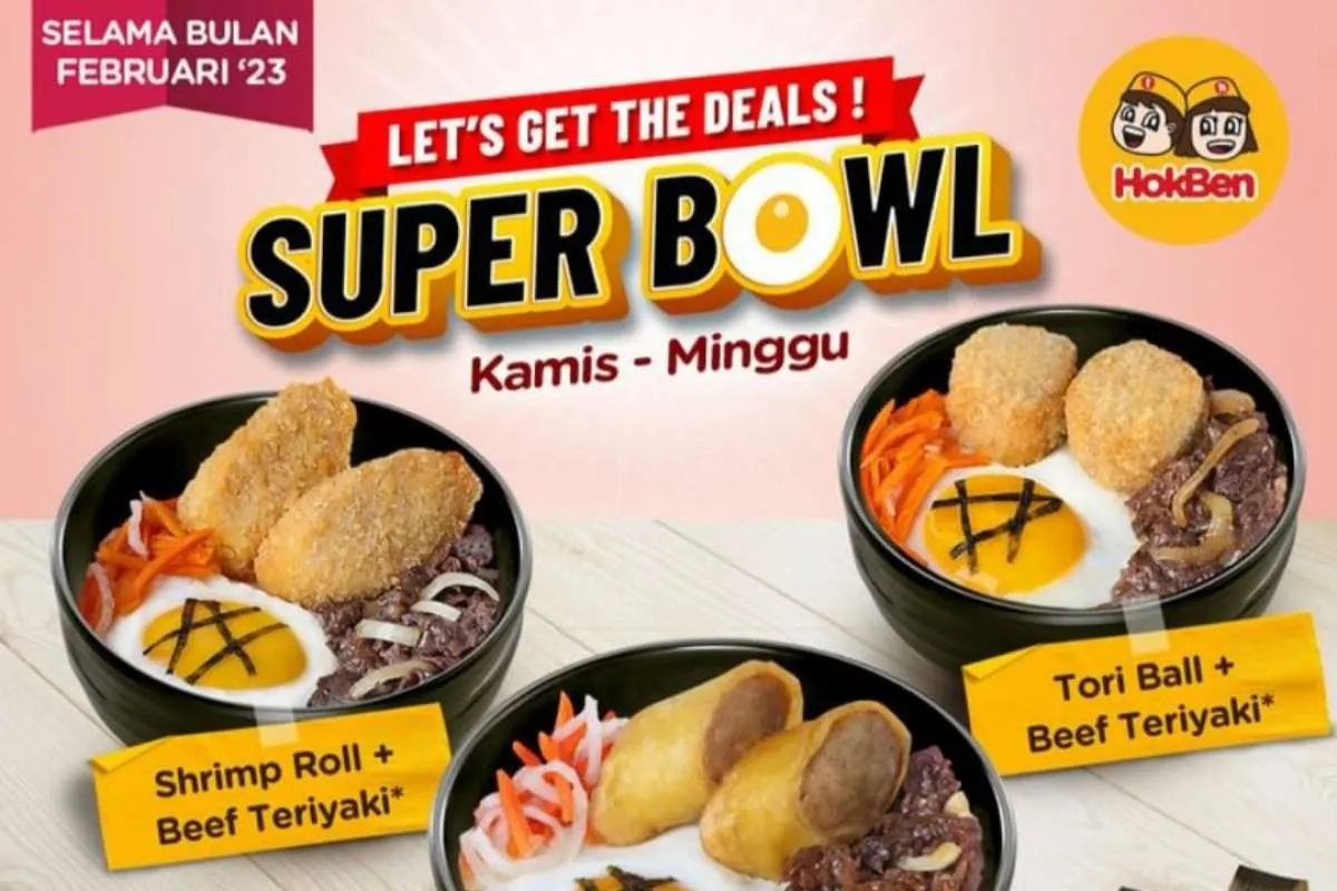 Promo Hokben Awal Februari 2023, Seporsi Super Bowl Teriyaki Rp 38.000