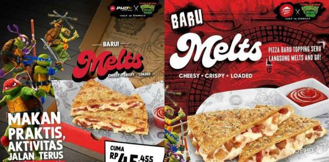 Promo Pizza Hut x Teenage Mutant Ninja Turtles, Menu Baru Melts Pizza Rp 45.455