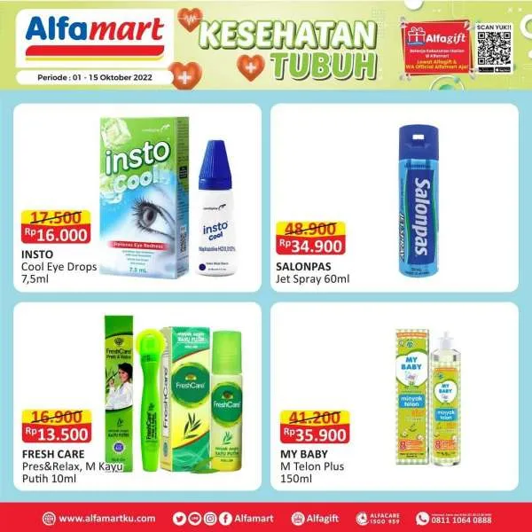 Promo Alfamart Kesehatan Tubuh Periode 1-15 Oktober 2022