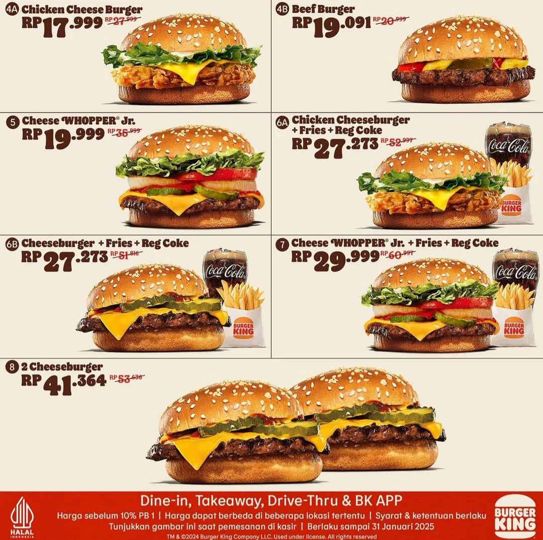 Promo Burger King Kupon Desember