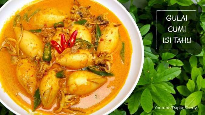 Resep Gulai Cumi Isi Tahu Super Kenyal ala Masakan Padang