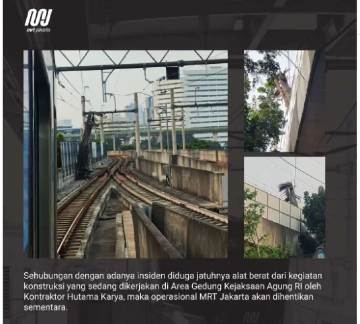 Bikin MRT Jakarta Berhenti Beroperasi, Ini Kata Hutama Karya