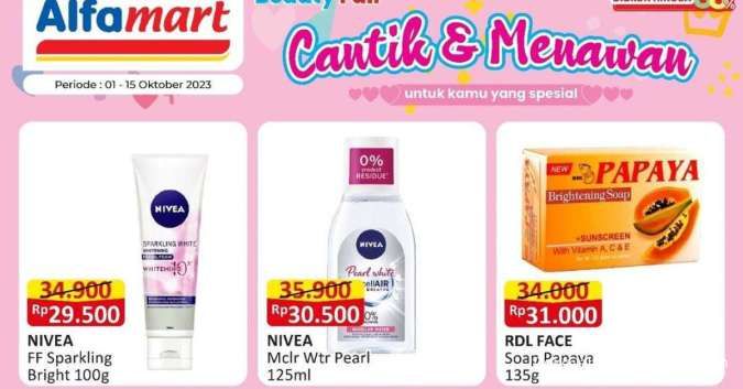 Promo Alfamart Terbaru 9 Oktober 2023, Potongan Harga Produk Perawatan & Kecantikan