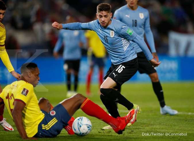 Hasil Uruguay vs Kolombia di laga Kualifikasi Piala Dunia 2022