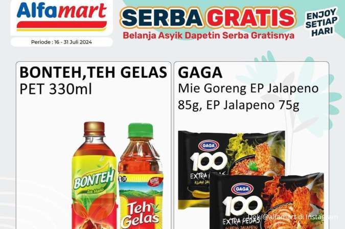 Promo Alfamart Serba Gratis, Mie Goreng Gaga Beli 3 Gratis 1 Sampai Akhir Bulan