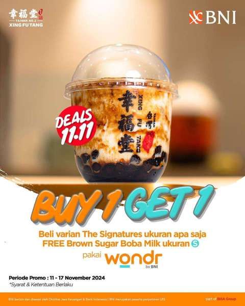 Promo 11.11 Wondr by BNI di Xing Fu Tang 11-17 November 2024