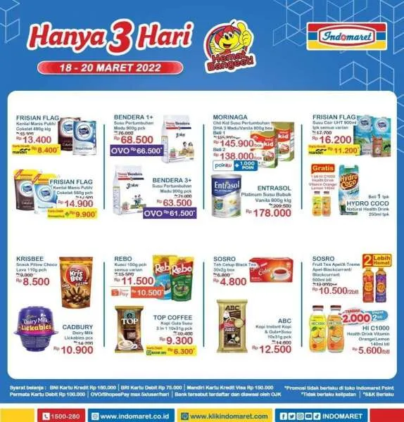 Promo Indomaret Hanya 3 Hari Periode 18-20 Maret 2022