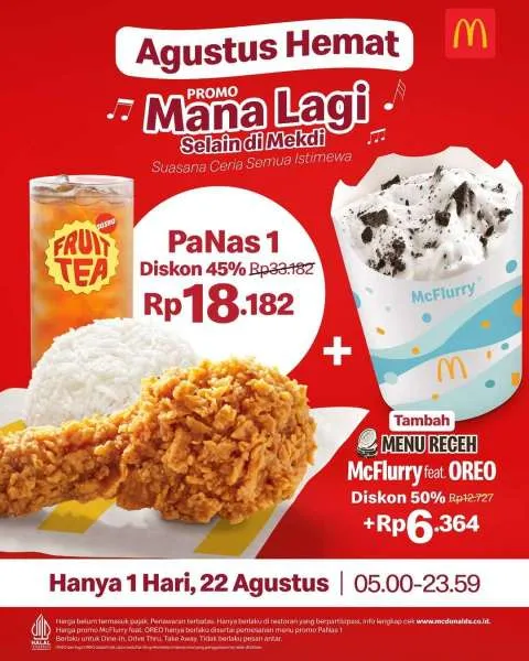 Promo McD Agustus Hemat Hanya Sehari