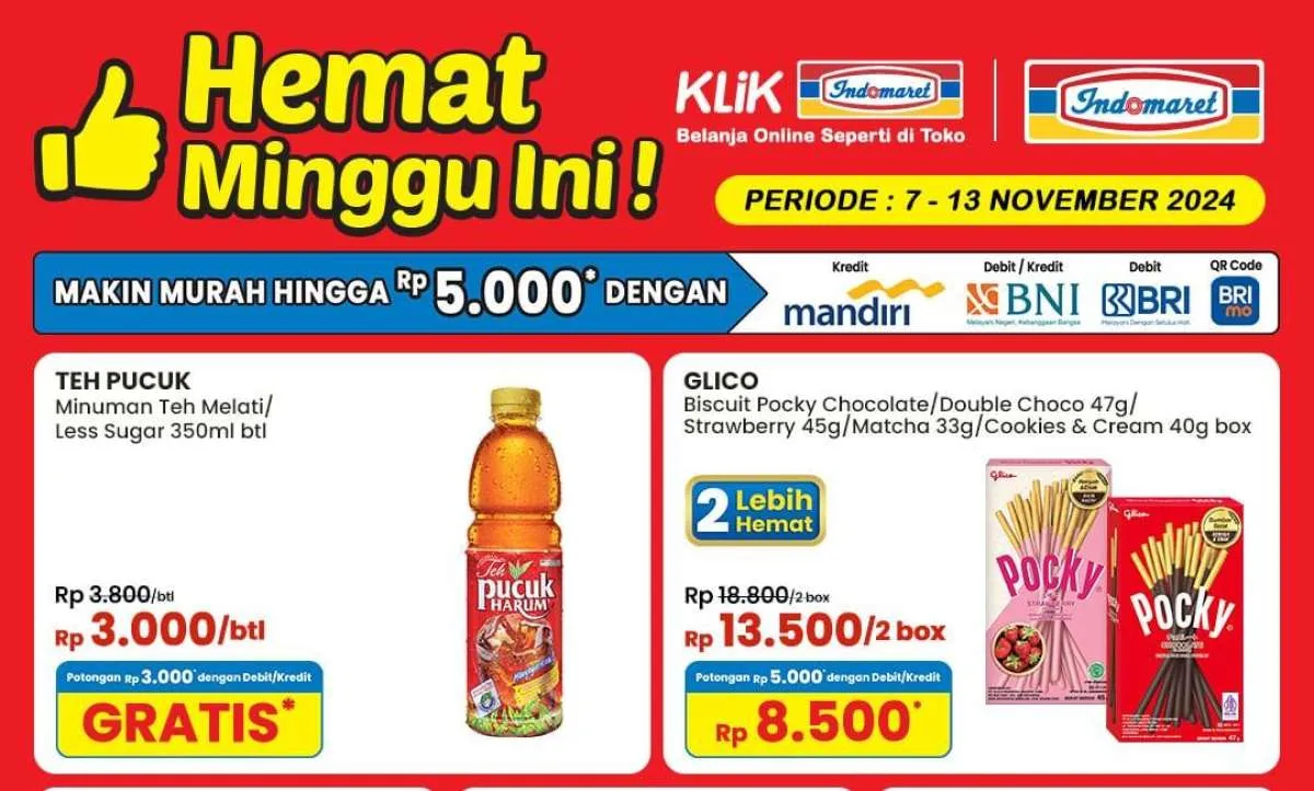Promo Indomaret Minggu 10 November 2024, Promo Camilan dan Minuman Spesial Weekend