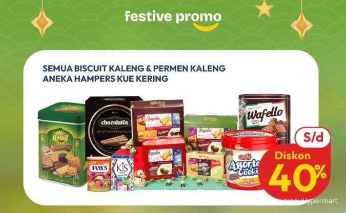Promo JSM Hypermart 13-16 Februari 2026, Aneka Biskuit Kaleng Diskon hingga 40%