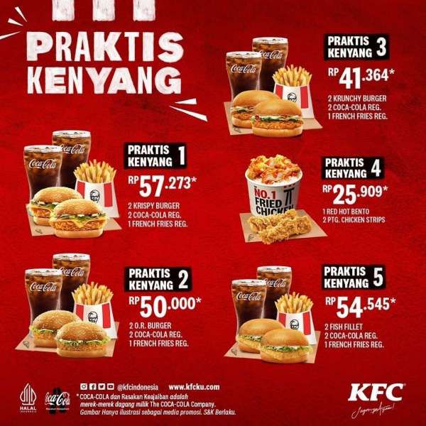 Promo KFC Paket Praktis Kenyang Terbaru di Mei 2022