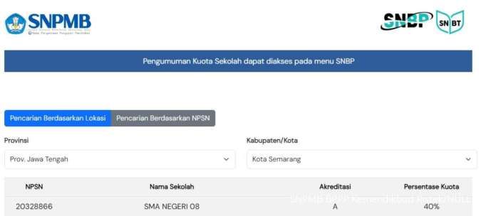 Cara Cek Kuota Sekolah dan Siswa SNBP Jalur 2024 di Snpmb.bppp.kemdikbud.go.id