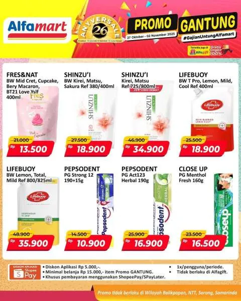 Promo Alfamart Gantung Periode 27 Oktober-2 November 2025