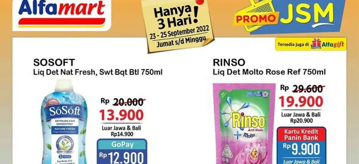 Promo JSM Alfamart hingga 25 September 2022, Belanja Hemat di Akhir Pekan