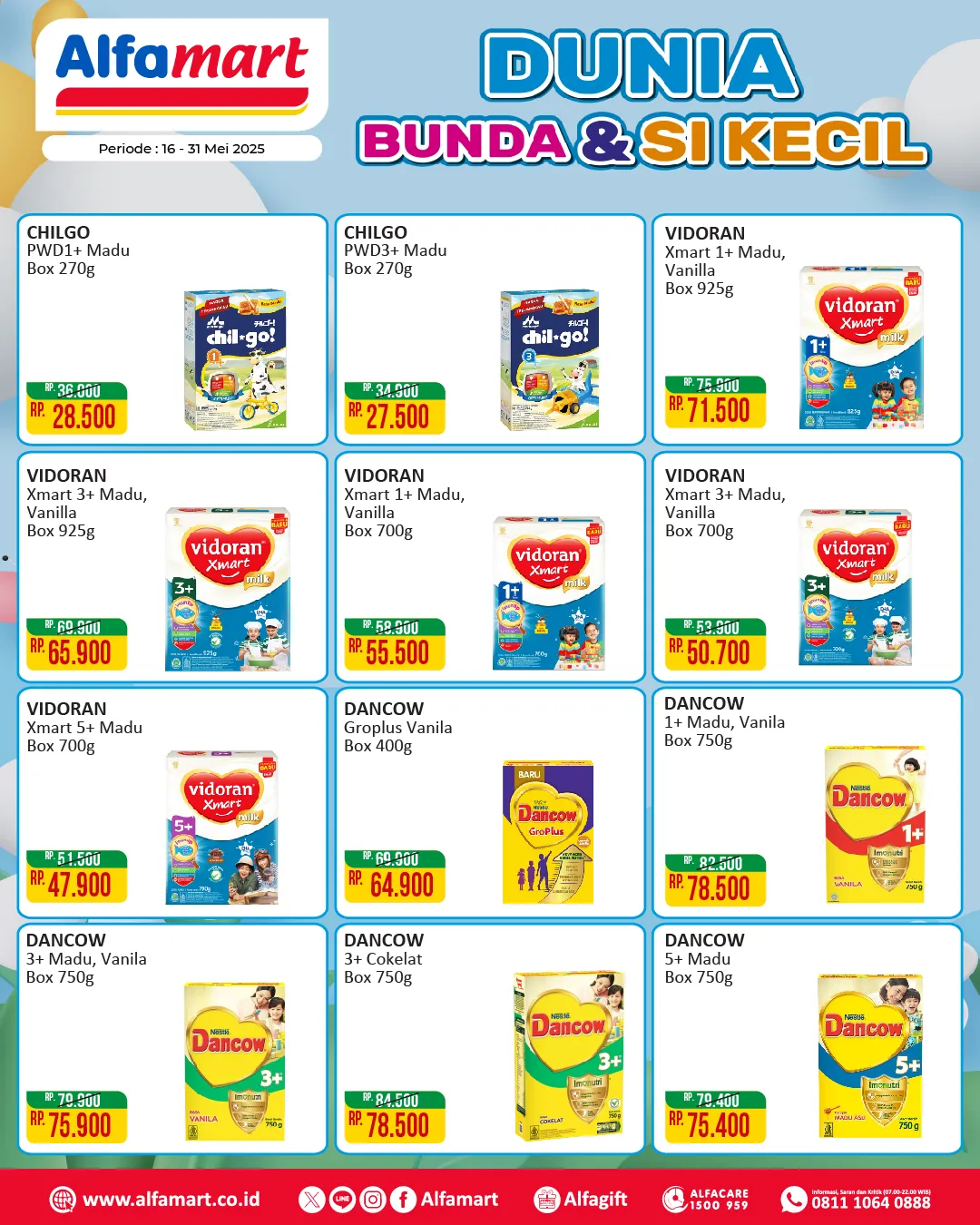 Promo Alfamart Dunia Bunda & Si Kecil Periode 16-31 Mei 2025