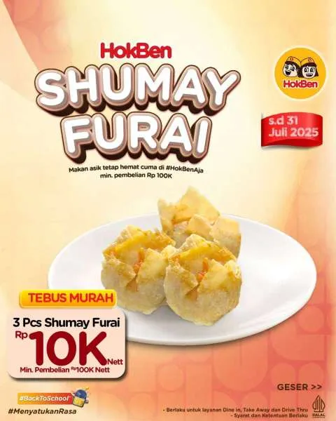 Promo HokBen Tebus Murah Shumay Furai