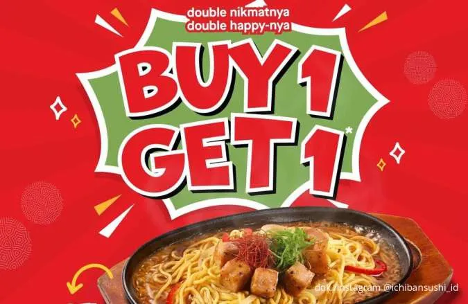 Hari Terakhir Promo Ichiban Sushi Buy 1 Get 1, Dapat Gratis 1 Porsi Dynamite Roll