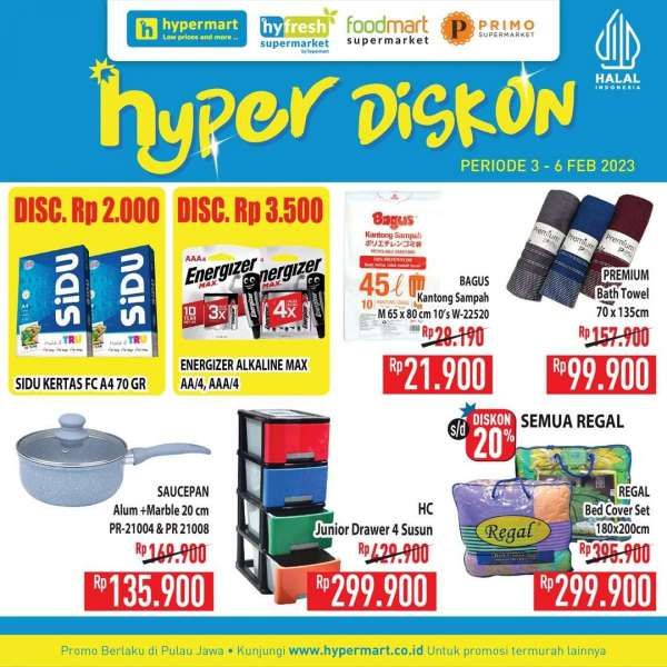 Katalog Promo JSM Hypermart Terbaru 3-6 Februari 2023, Promo Hyper Diskon Weekend