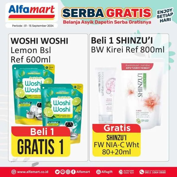 Promo Alfamart Serba Gratis Periode 1-15 September 2024