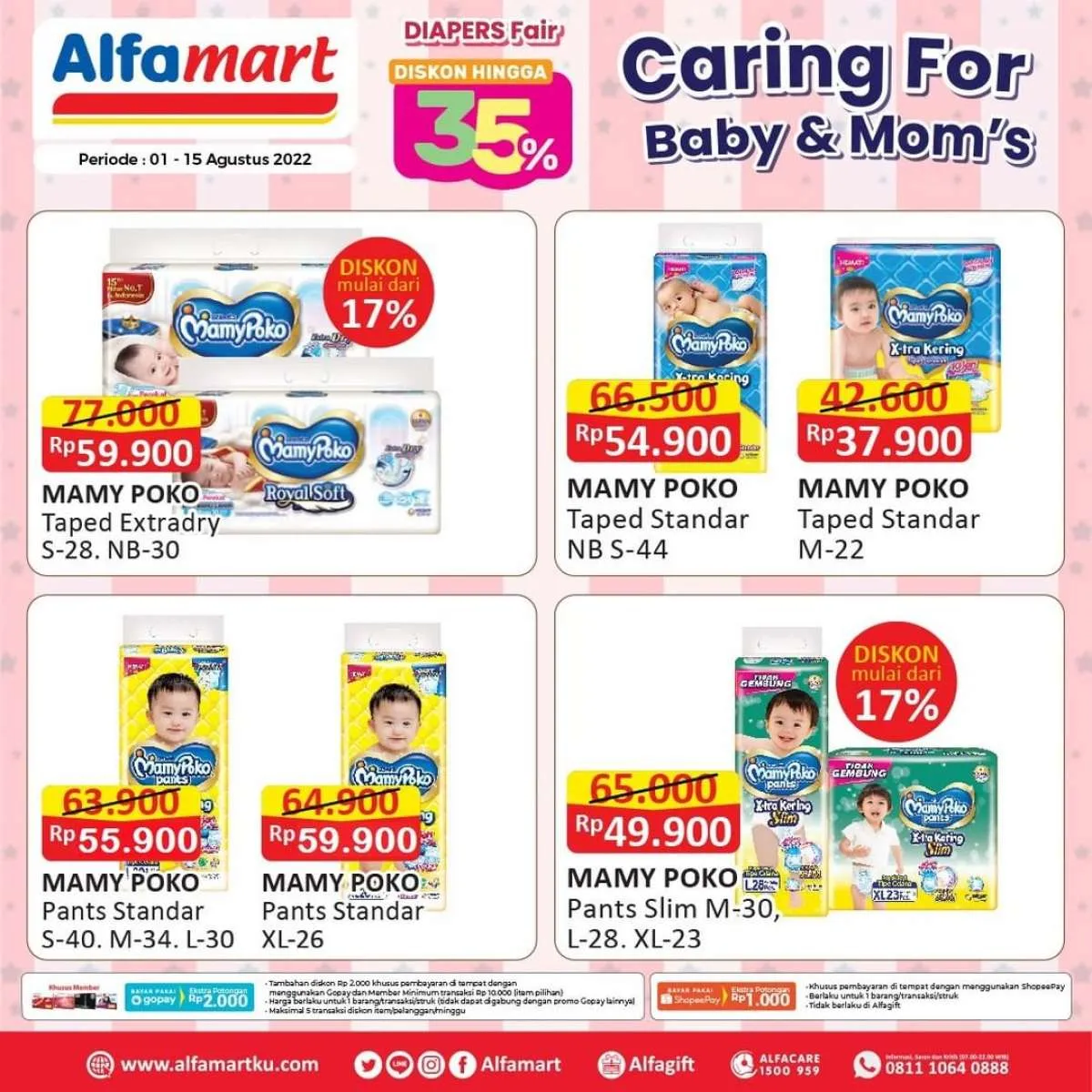 Promo Alfamart Diapers Fair Diskon s/d 35%, Berlaku hingga 15 Agustus 2022