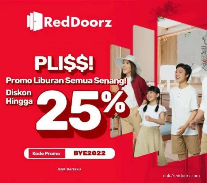 Promo RedDoorz Liburan Akhir Tahun, Nikmati Diskon Hotel hingga 25% Pakai Kode Ini