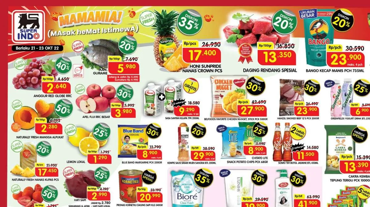 Ada Diskon 50%, Cek Katalog Promo JSM Superindo Periode 21-23 Oktober 2022