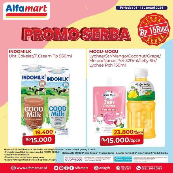 Promo Alfamart Serba Rp 15.000 1-15 Januari 2024
