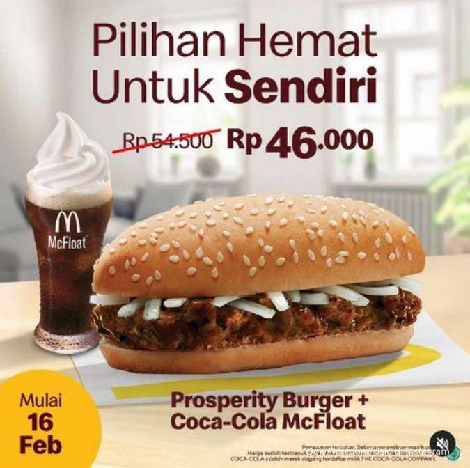 Promo McD Prosperity Burger di Bulan Februari 2022