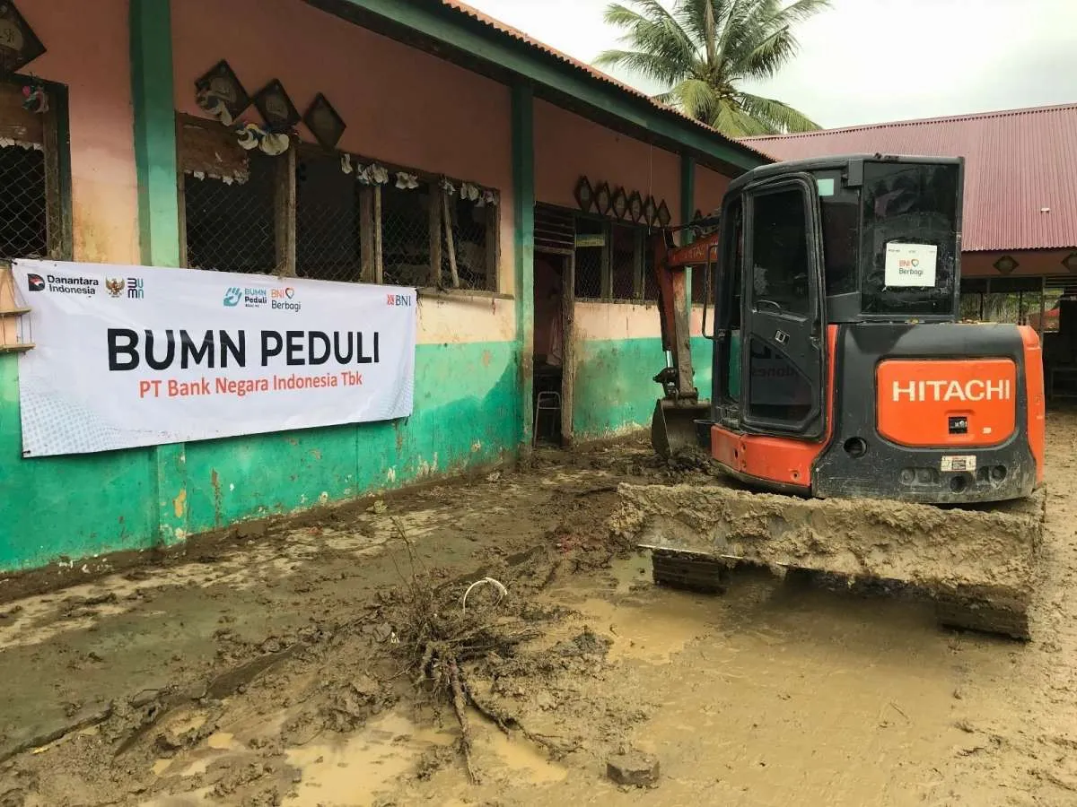 BNI Bersihkan Sekolah Terdampak Banjir di Aceh Utara, Dukung Pemulihan Pascabencana