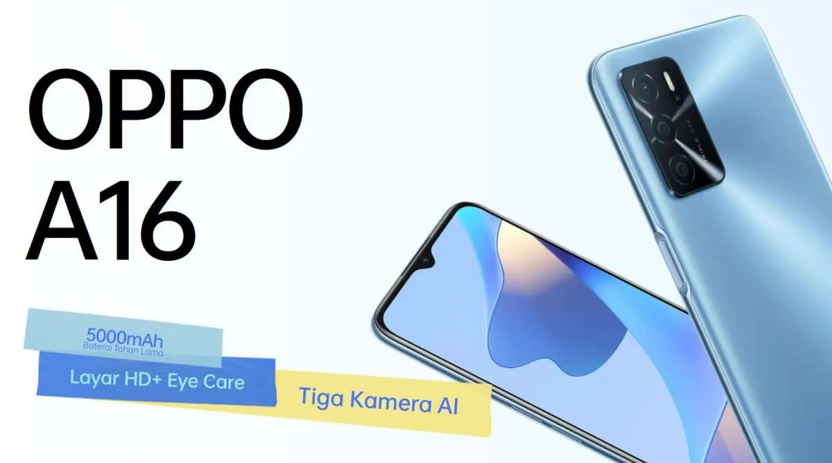 Daftar harga HP OPPO A16 terbaru, tersedia versi RAM 3GB dan 4GB