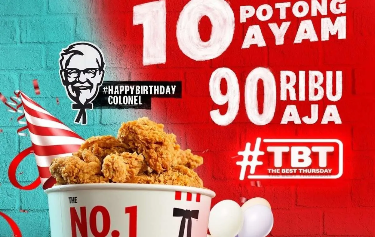 Promo KFC 9 September, promo The Best Thursday di hari ulang tahun Colonel Sanders