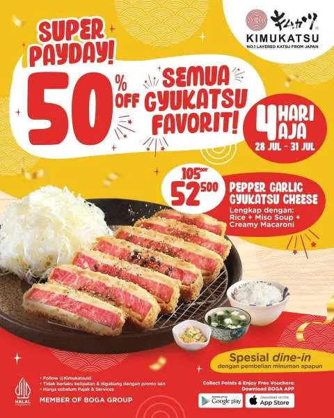 Promo Kimukatsu Super Payday Cheese Gyukatsu