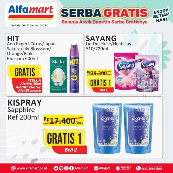 Promo Alfamart Serba Gratis Periode 16-31 Januari 2025