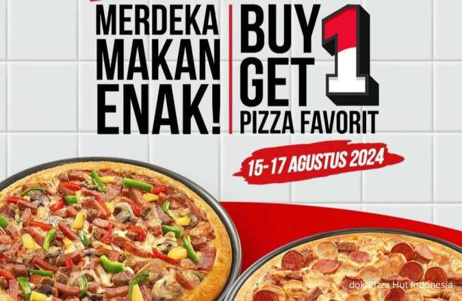 Promo Pizza Hut Merdeka 15-17 Agustus 2024 Ada Buy 1 Get 1 Pizza Favorit