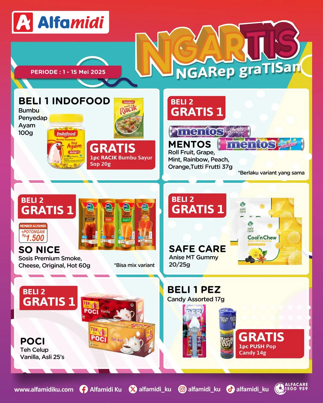 Promo Alfamidi Ngartis (Ngarep Gratisan) Periode 1-15 Mei 2025