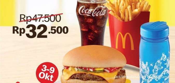 Promo McD Paket Hemat Cheeseburger di Awal Oktober 2022, Ini Kode Promonya