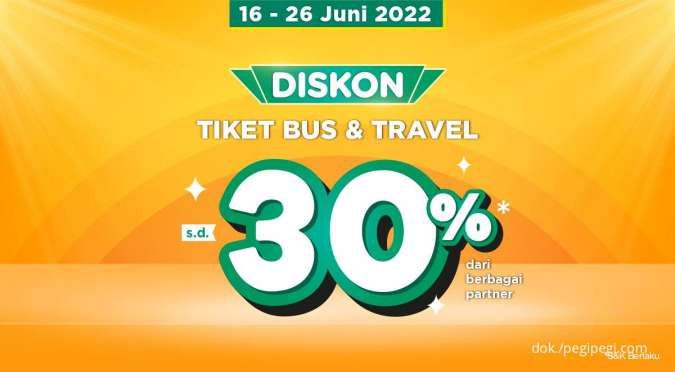 Promo Pegi Vaganza s.d 26 Juni 2022, Diskon Tiket Bus & Travel hingga 30%