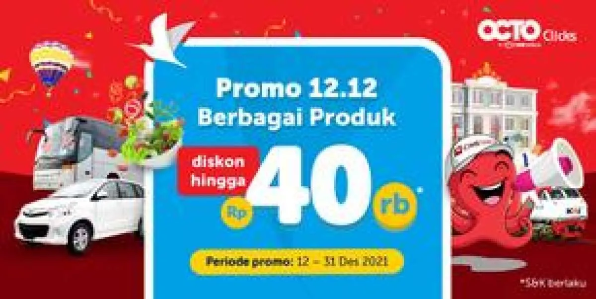 Promo OCTO Click 12.12, Diskon Berbagai Produk Traveloka Hingga Rp 40.000