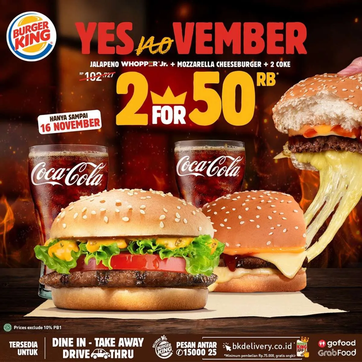 Berlaku sampai 16 November 2020, promo Burger King terbaru