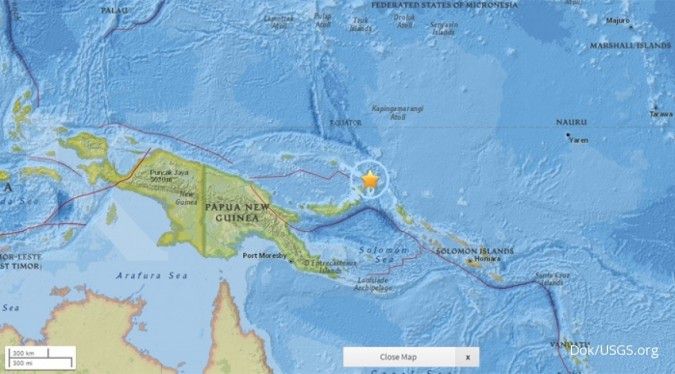 Papua Nugini diguncang gempa 6,8 SR