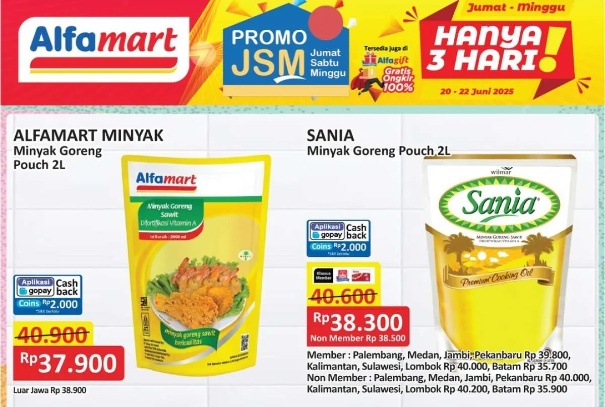 Promo Minyak Goreng Weekend 20-22 Juni 2025 di JSM Alfamart dan JSM Superindo