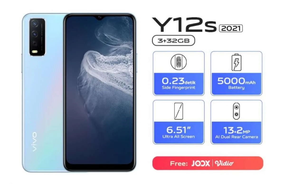 Spesifikasi dan Harga HP Vivo Y12s terbaru, Dibanderol Hanya Rp 1 Jutaan