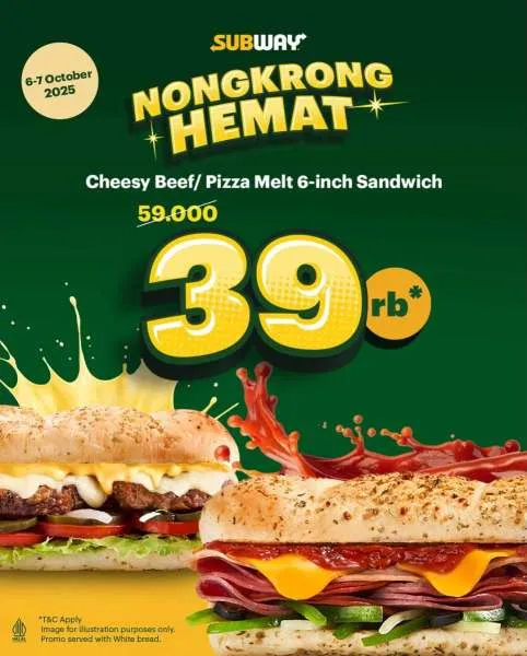 Promo Subway Nongkrong Hemat 6-7 Oktober 2025