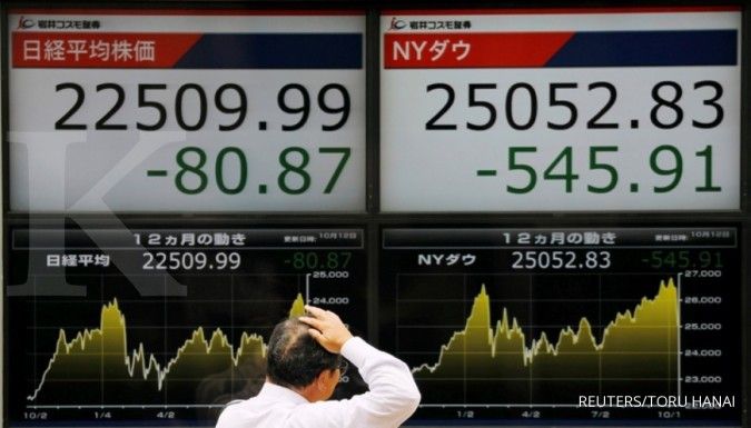 Bursa Asia tergerus di awal perdagangan Senin