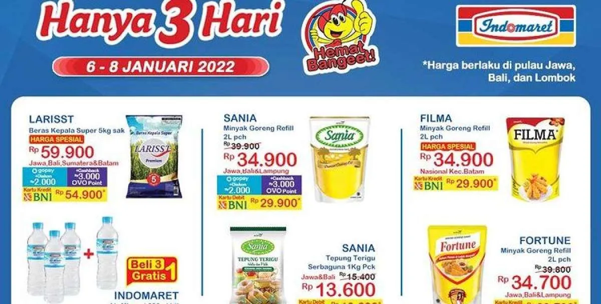 Katalog Harga Promo JSM Indomaret Hari Ini 7 Januari 2023, Minyak Goreng Lebih Hemat