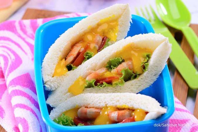 Resep Sandwich Udang Saus Jeruk, Inovasi Sandwich Kaya Gizi dan Rasa