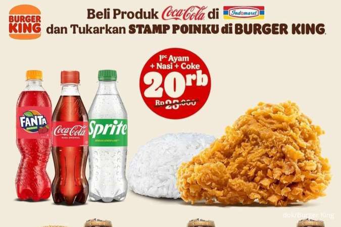 Promo Burger King x Indomaret Beli Produk Coca Cola Dapat Paket BK Rp 20.000